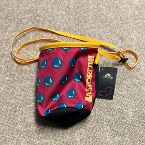 La Sportiva Pink Climbing on the Moon Chalk Bag